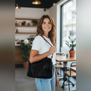 Buxton Briefcase Genuine Leather Laptop Bag Portfolio Business Professional Tote